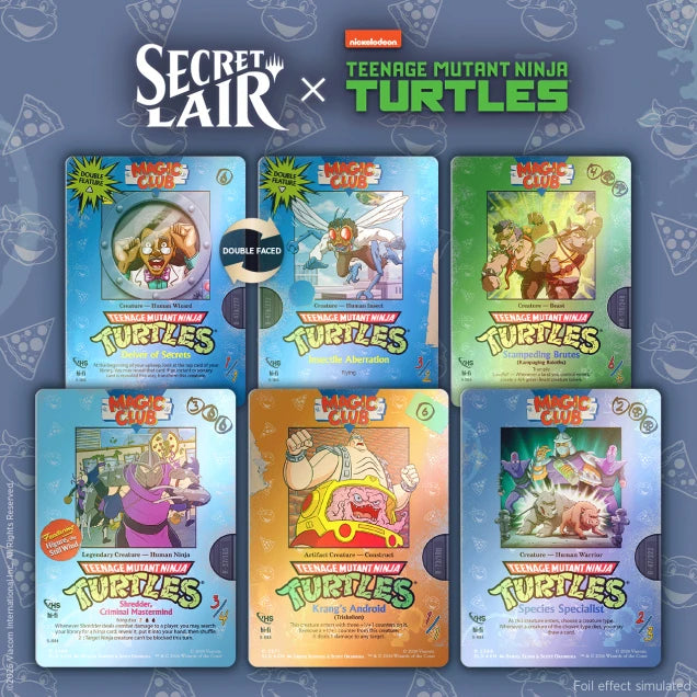 Secret Lair - Teenage Mutant Ninja Turtles: VHS Villains - Traditional Foil Edition