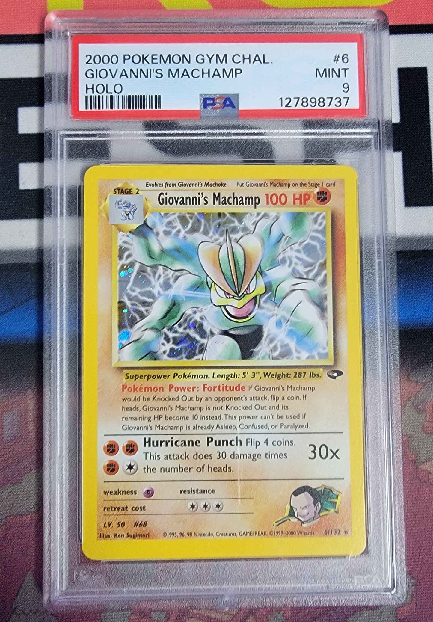 Graded - Giovanni's Machamp #6/132 / Holo [ENG] / PSA Mint 9