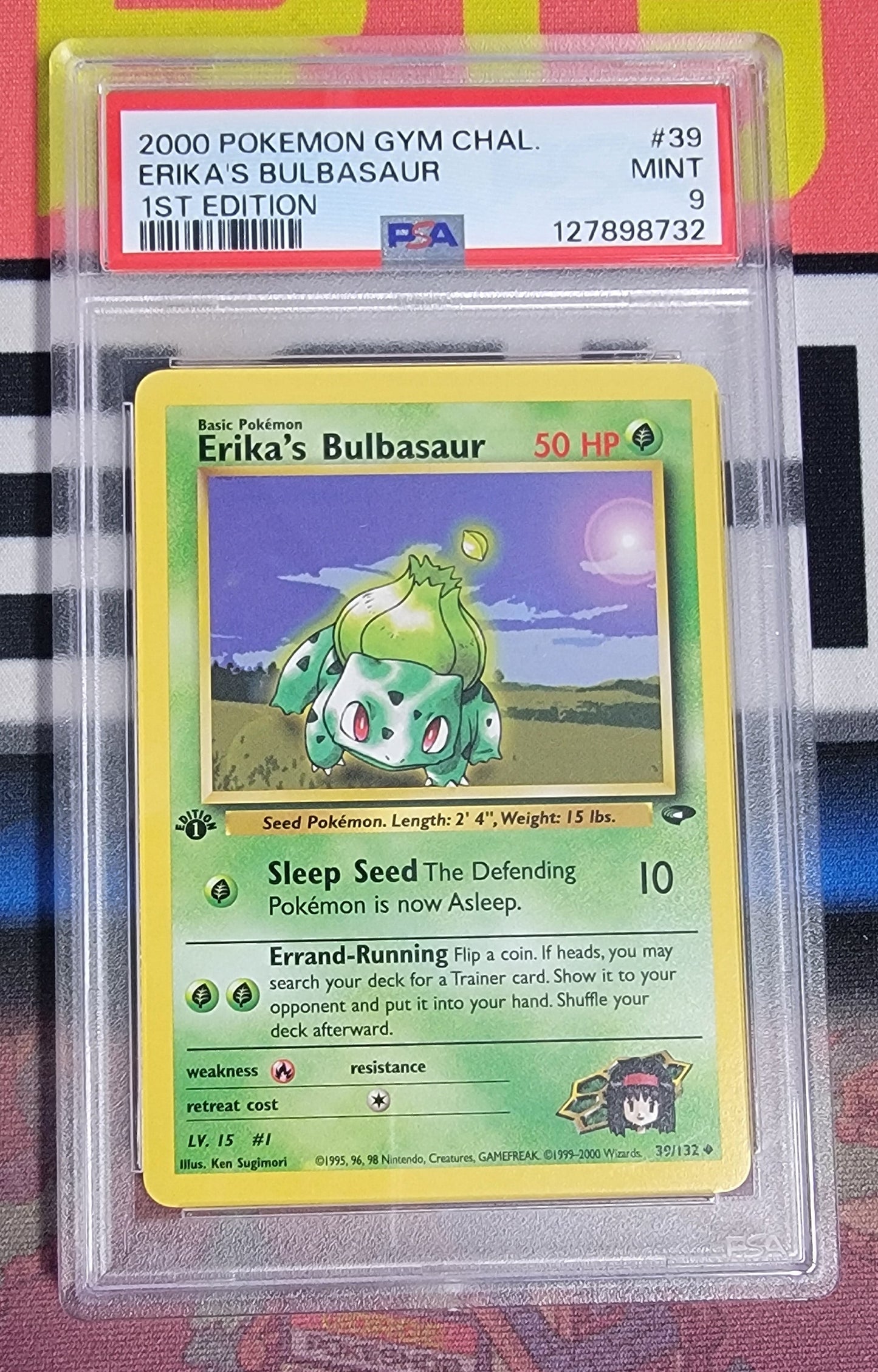 Graded - Erika's Bulbasaur 1st edition #39/132 [ENG]/PSA Mint 9