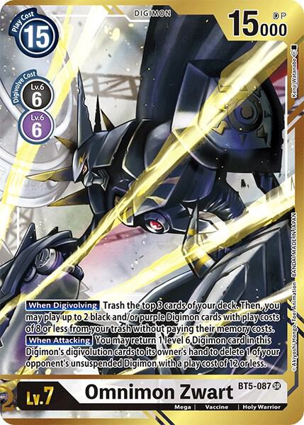 Single - Omnimon Zwart #BT%-087 [ENG]