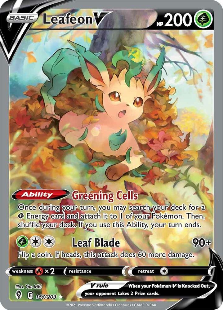 Single - Leafeon V (Alternate Full Art) - SWSH07: Evolving Skies (SWSH07)