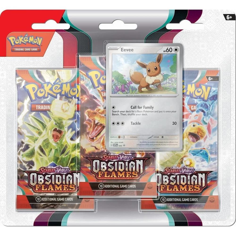 3 Pack Blister [Eevee] - SV03: Obsidian Flames (OBF)