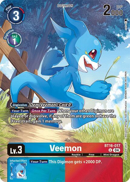 Single - Veemon #BT16/017 [ENG]