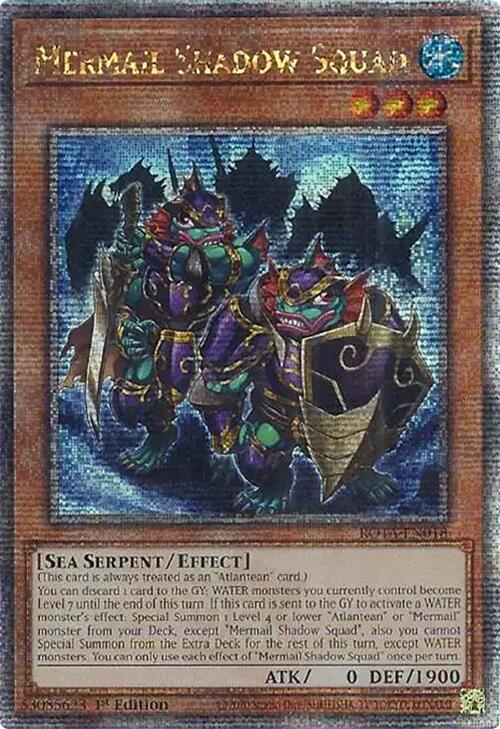 Single - Mermail Shadow Squad (Quarter Century Secret Rare) - Rage of the Abyss (ROTA)