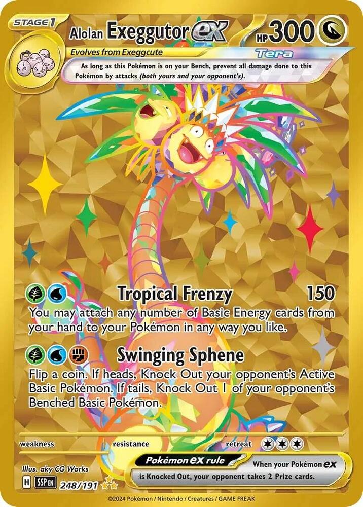 Single - Alolan Exeggutor ex - 248/191 - SV08: Surging Sparks (SV08)