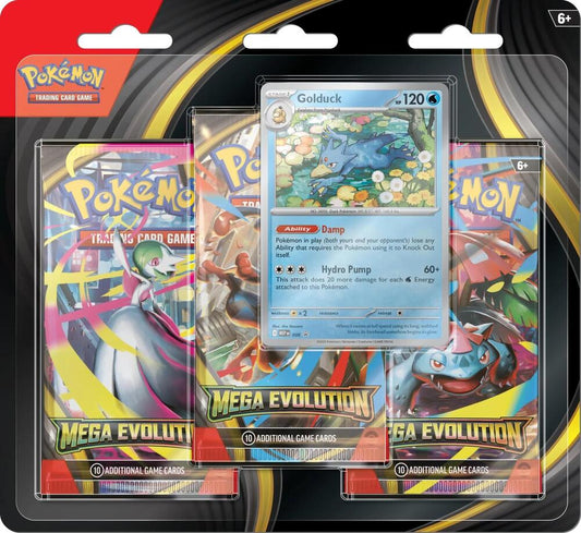 3 Pack Blister [Golduck] - ME01: Mega Evolution (MEG)