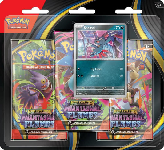 PREORDER - 3 Pack Blister [Sneasel] - ME02: Phantasmal Flames (PFL) (Local Customers at this time only)