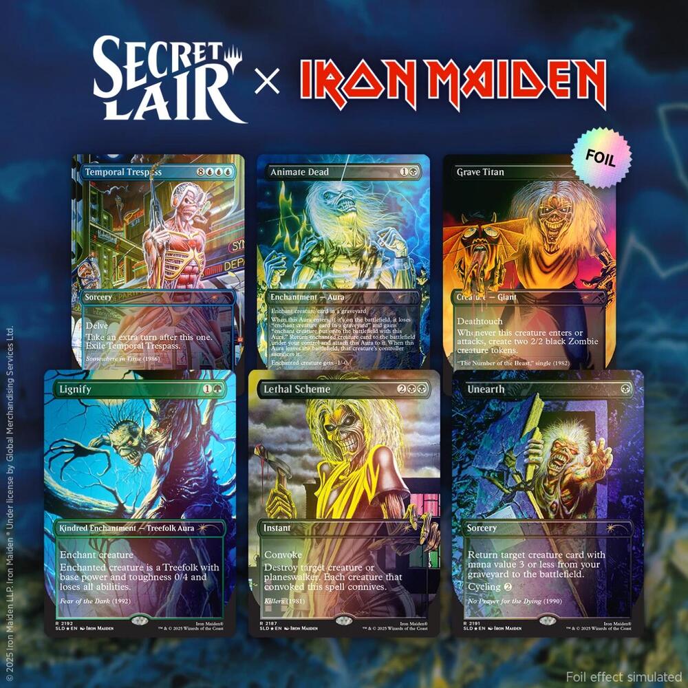 Iron Maiden: Album Art - Rainbow Foil Edition - Secret Lair Drop Series (SLD)