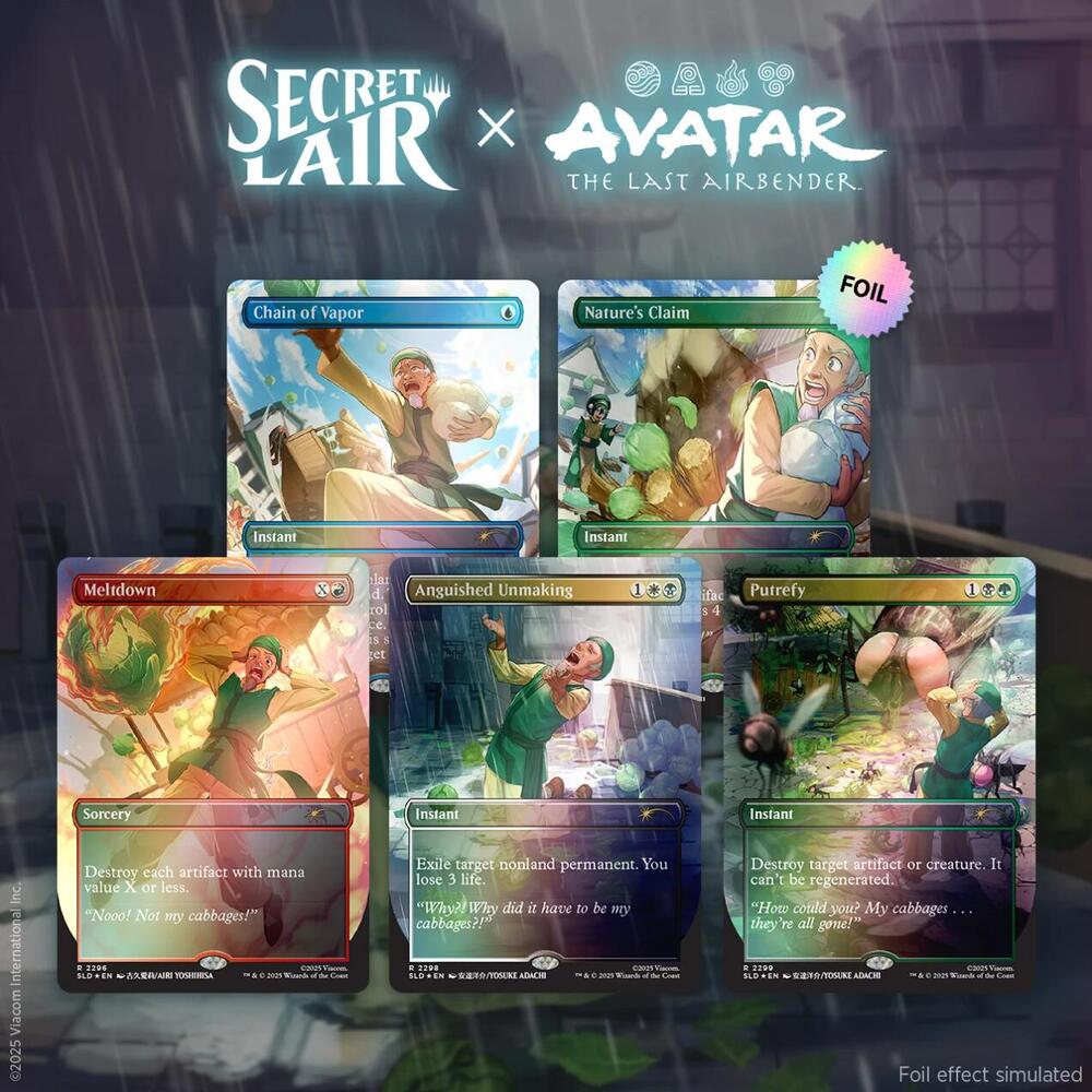 Secret Lair - Avatar: The Last Airbender: My Cabbages! - Rainbow Foil Edition
