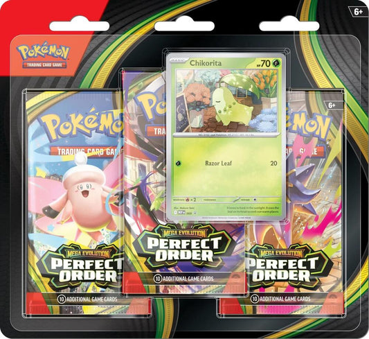 3 Pack Blister [Chikorita] - ME03: Perfect Order (ME03) (1 PER PERSON)