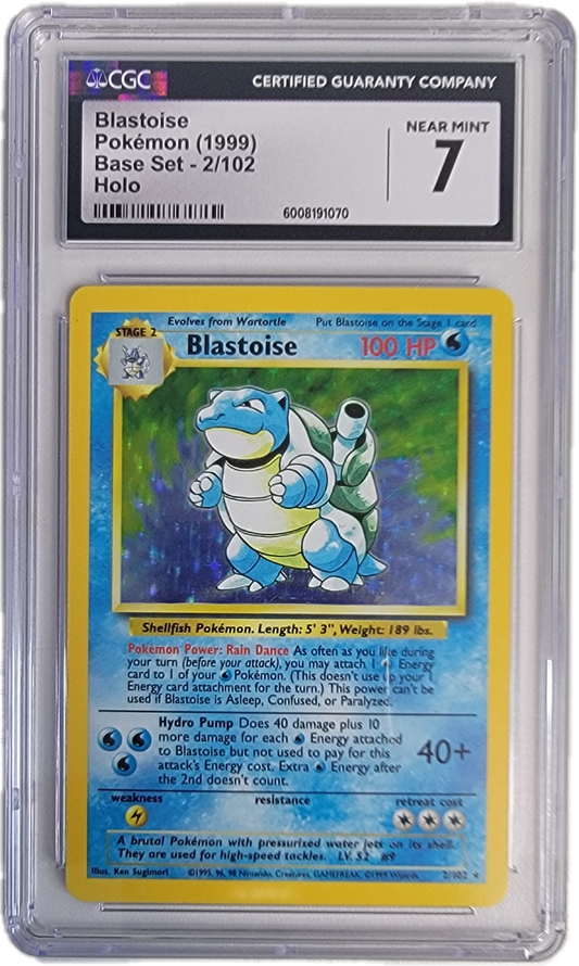 Graded Card - CGC Blastoise 2/102 7