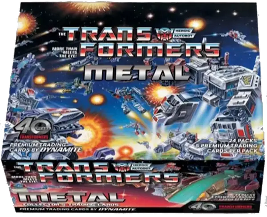 Booster Box - The Transformers - 40th Anniversary Metal Collector’s Trading Cards Hobby Collector Box
