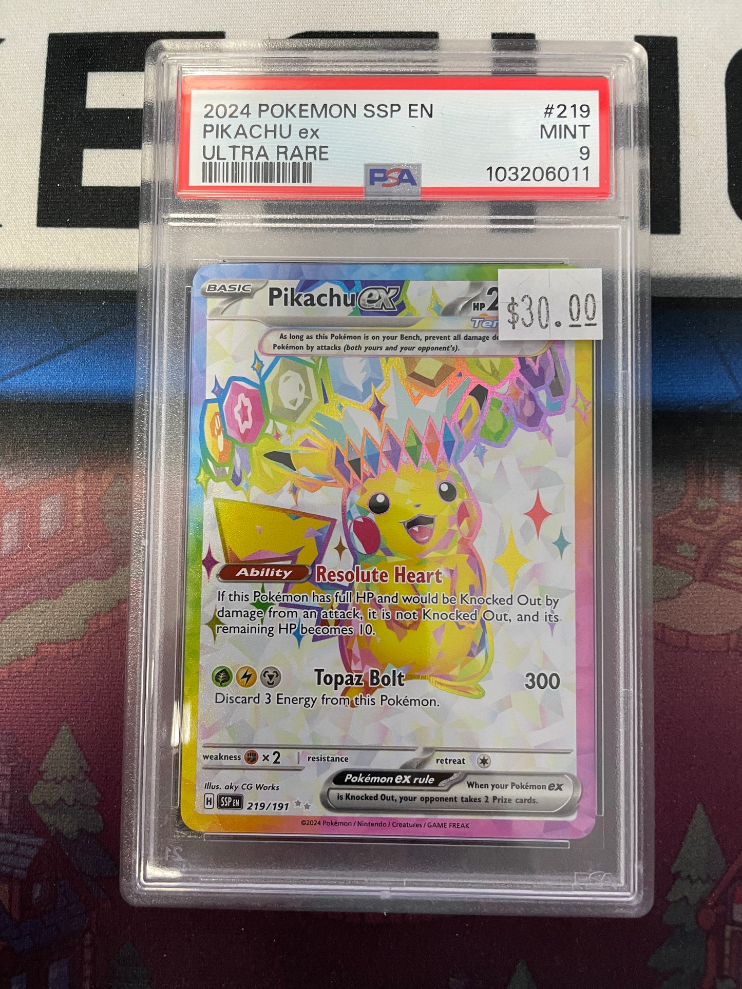 Graded - Pikachu EX #219/191 [ENG] / PSA 9
