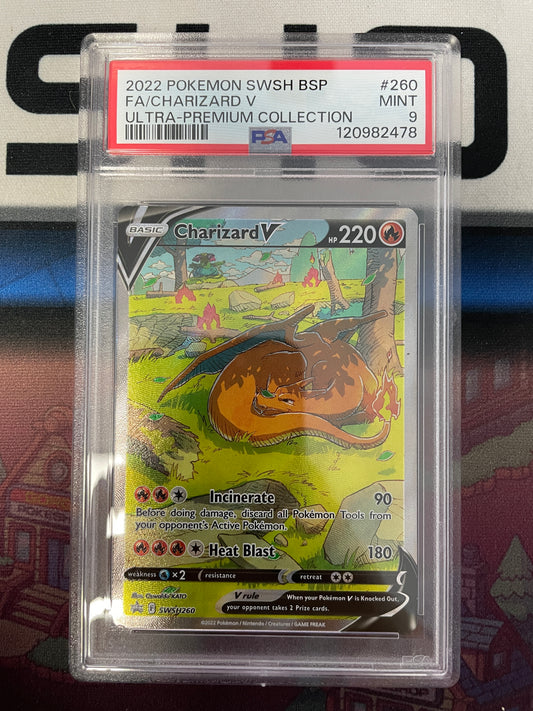 Graded - Charizard V #SWSH260 [ENG] / PSA 9
