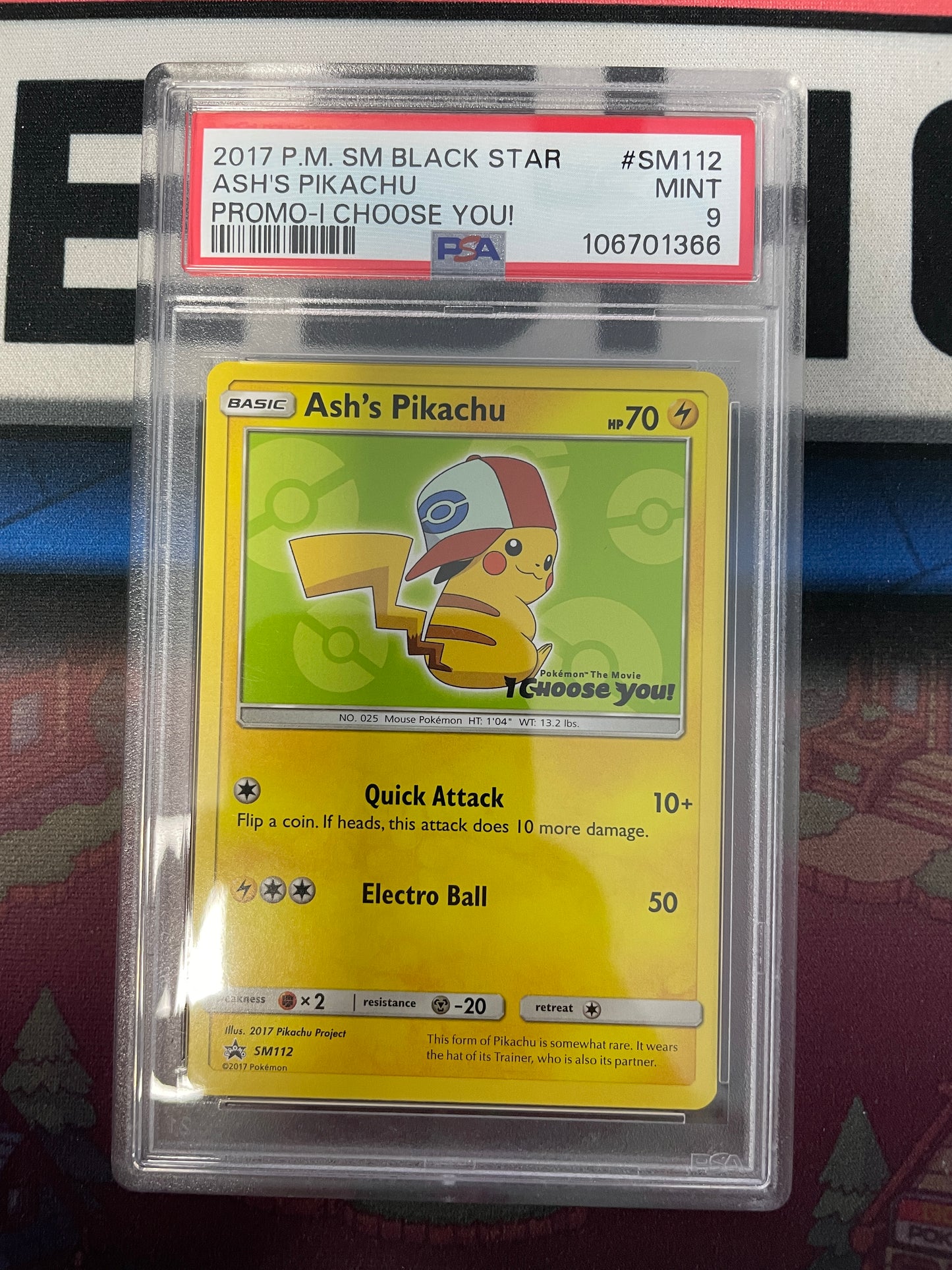 Graded - Ash's Pikachu #SM112 [ENG] / PSA 9
