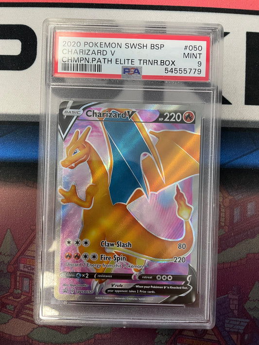 Graded - Charizard V #SWSH050 [ENG} / PSA 9