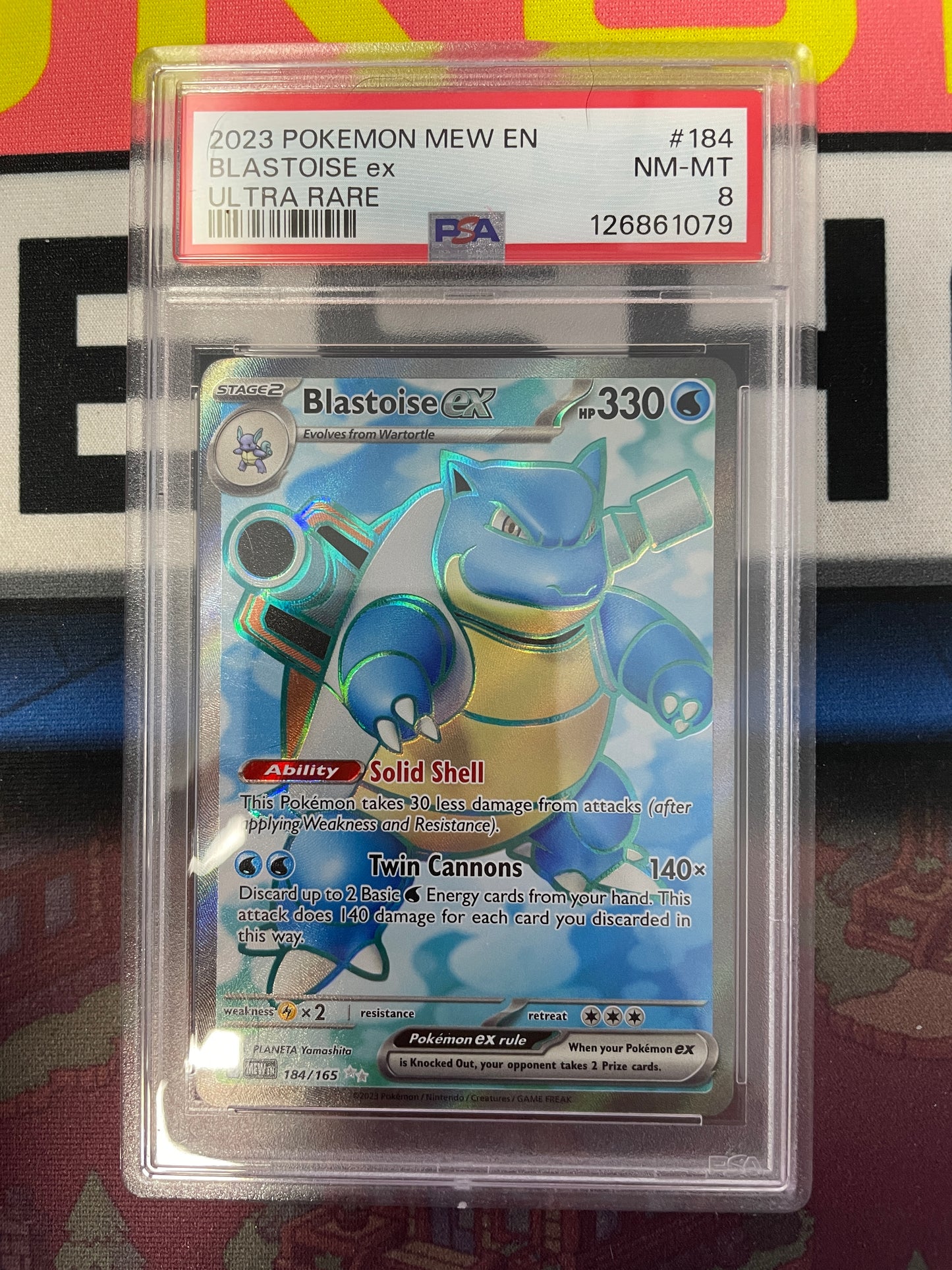 Graded - Blastoise EX #184/165 [ENG] / PSA 8