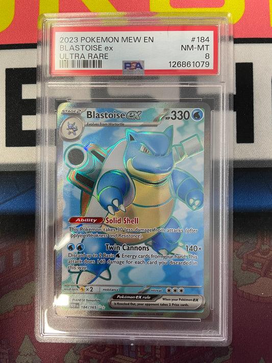 Graded - Blastoise EX #184/165 [ENG] / PSA 8