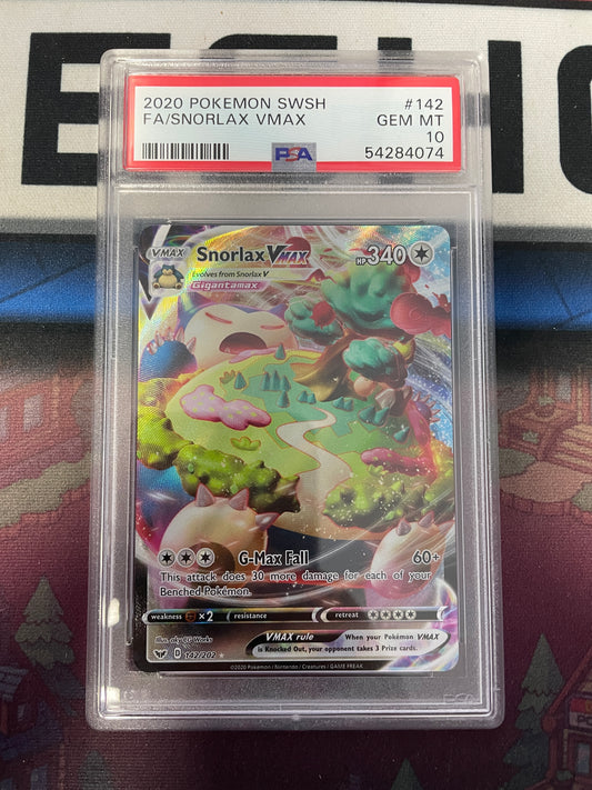 Graded - Snorlax VMax #142/202 [ENG] / PSA 10