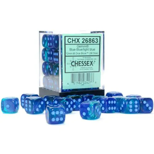 Dice (Gemini) - 6 Sided 12mm - 36 count