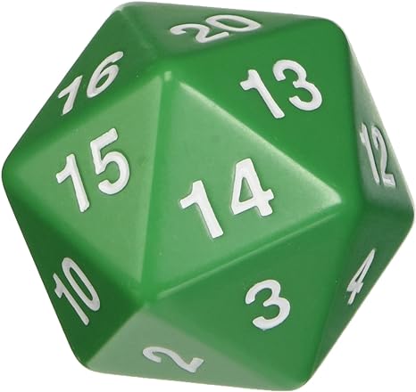 Dice - 20 Sided Green 55mm