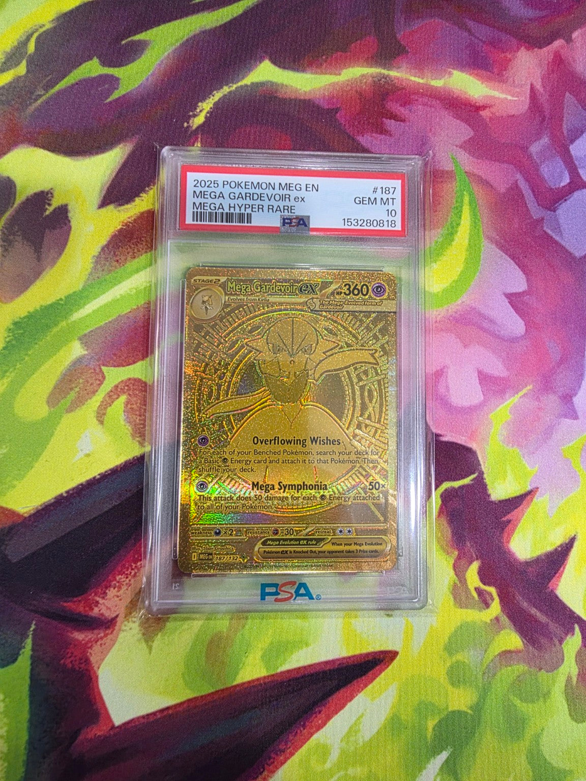 English Mega Gardevoir ex 187/132 Mega Hyper Rare PSA 10 certification 153280818 front