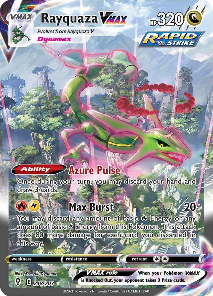 Single - Rayquaza VMAX (Alternate Art Secret) #218/203 - SWSH07