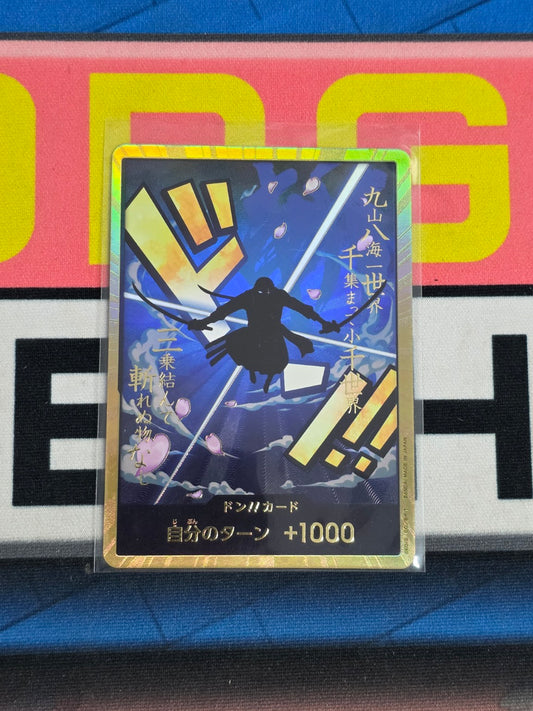 Japanese Zoro DON!! gold foil border card front